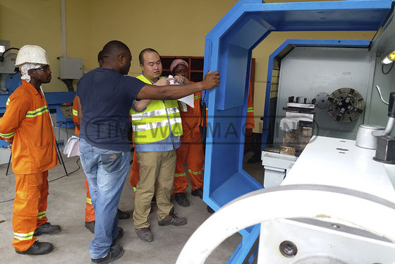 금속 CNC 토노 장비 여행 X 축 중량 수평 톱니 AK-1000에 420mm