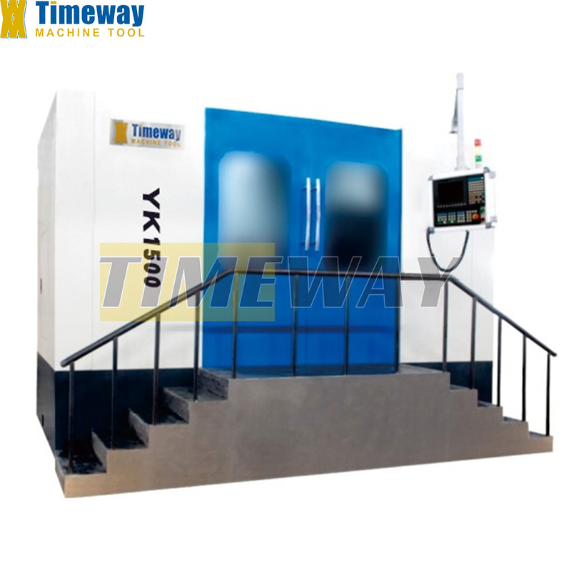 전력 CNC 기어 데버링 머신 YK1500 디스크 기어 18000 KG 무게의 캄퍼링